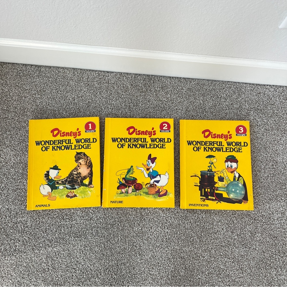 Disney’s Wonderful World of Knowledge Books 1-3 Vintage